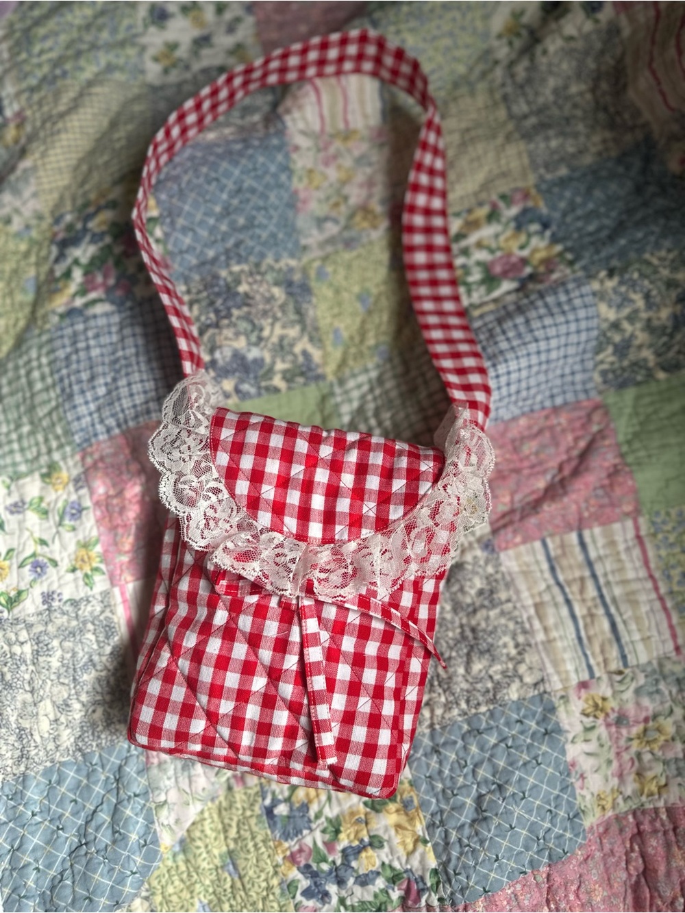 Handmade quilted toddler bag